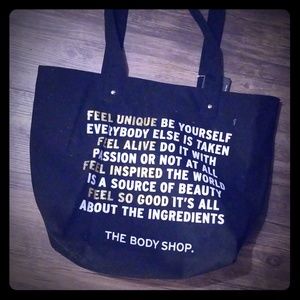 Body Shop black canvas bag